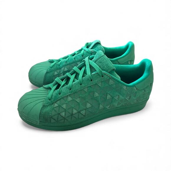 Adidas Superstar Xeno Reflective Kelly Green Men 5.5/ Women 7.5 Sneaker - Picture 3 of 9